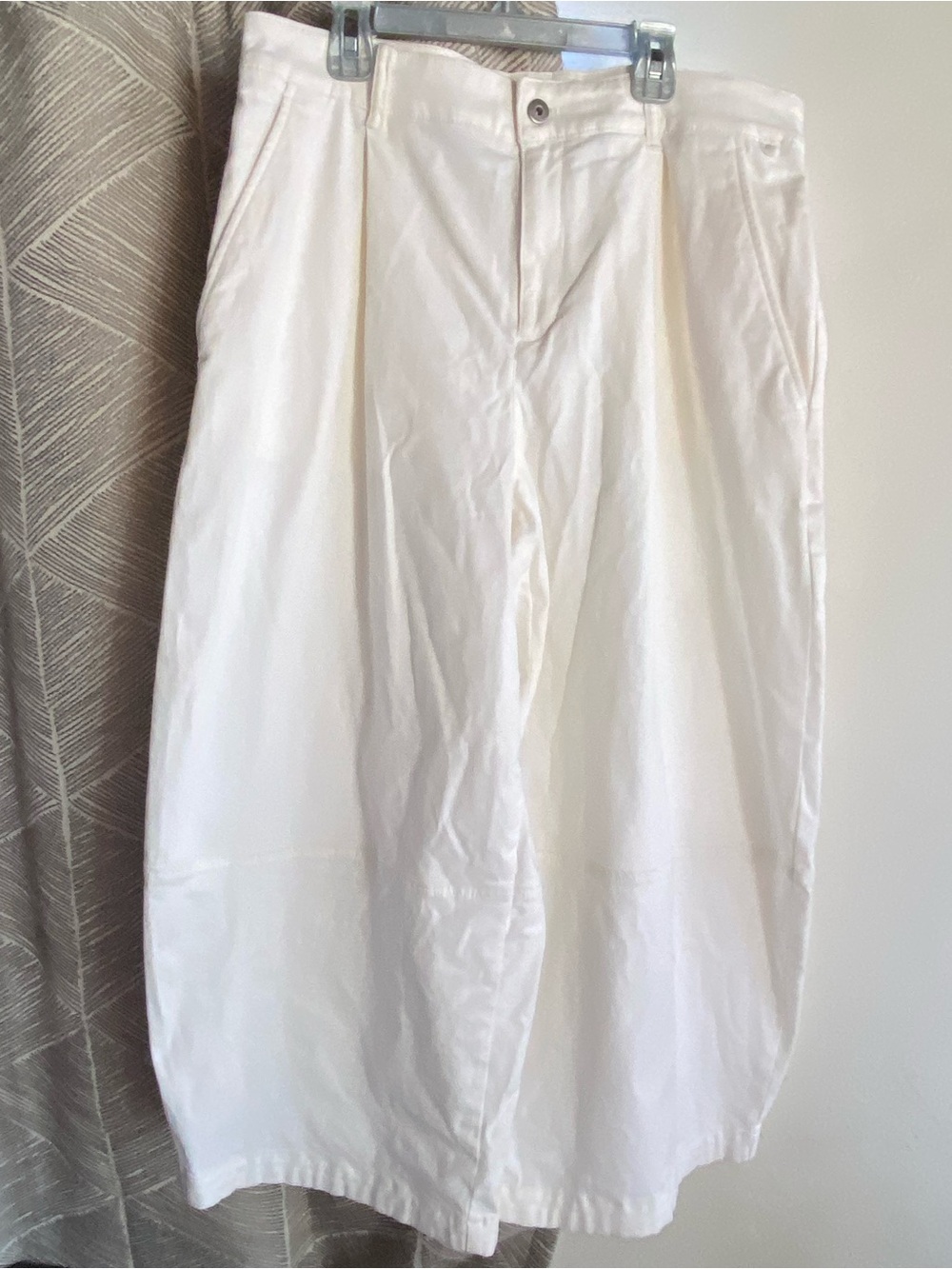 Maeve Anthropologie Off White Jeans Denim Barrel leg Mid Rise Cotton Sz 12 - Picture 2 of 16